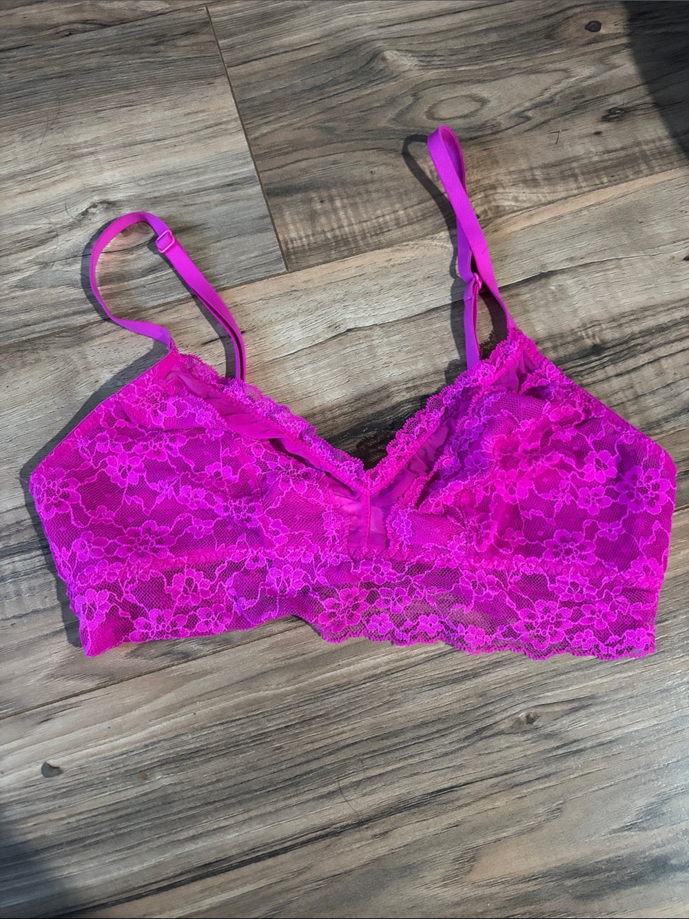 Victoria's Secret Lace Bralette - Fuchsia Pink